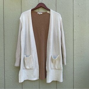 Madewell Cardigan Womens S Kent‎ Colorblock in Heather Timber Wool Alpaca Granny